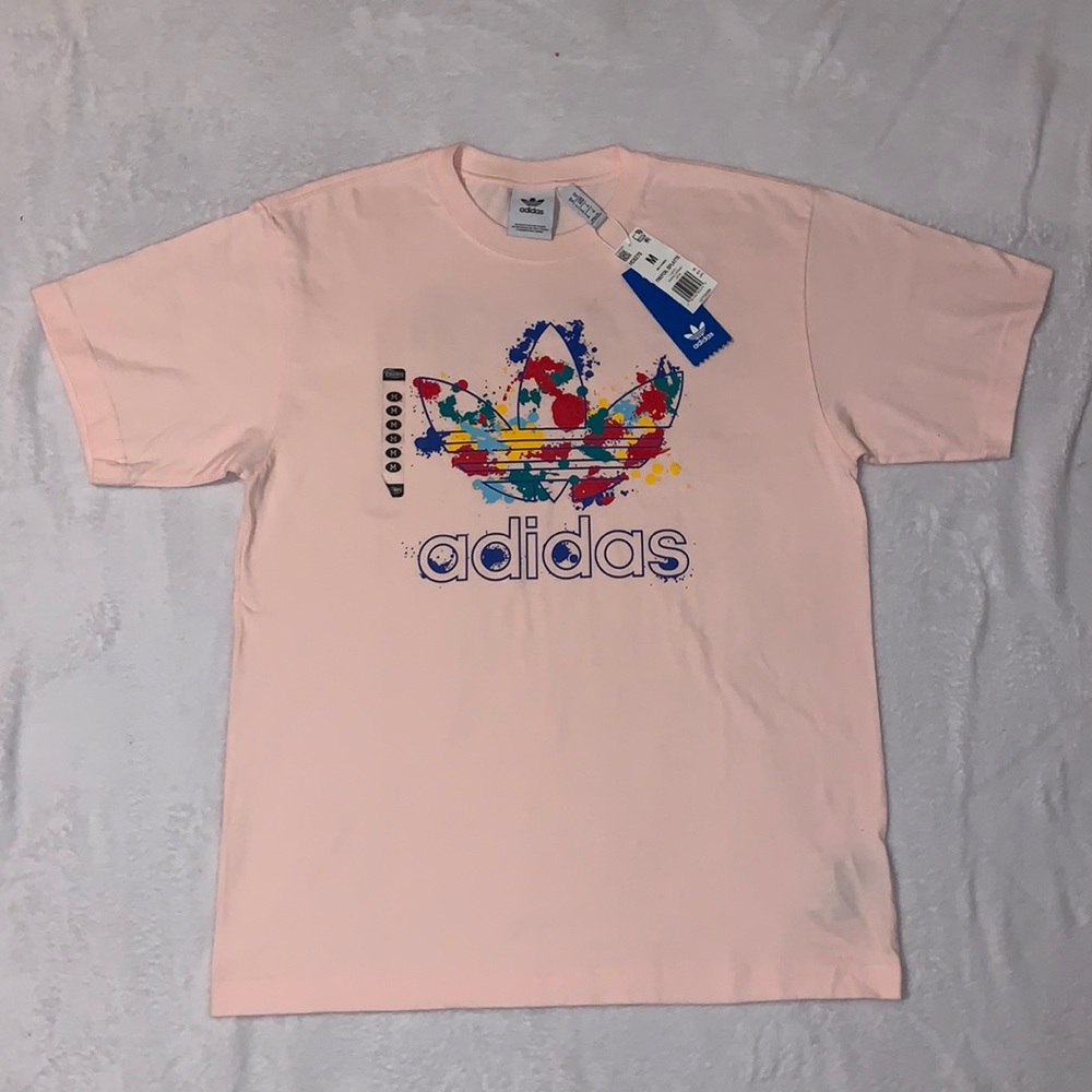 adidas original trefoil splatter tee